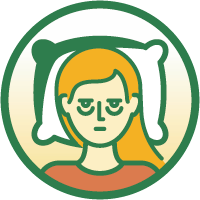 Difficulty Sleeping Illustration of poor sleep