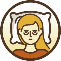 Illustration of poor sleep